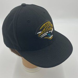 Jacksonville Jaguars, Black NFL New Era Fitted Hat, 59FIFTY Men's Fitted 7-3/8"